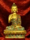 Produktbild zu: Sitzender Bronzebuddha grüssend